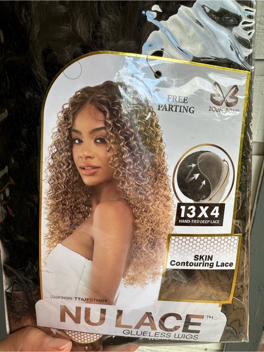 13x4 Glueless Curly Wig - Brown Ombre (TT4/FS7HNY)
